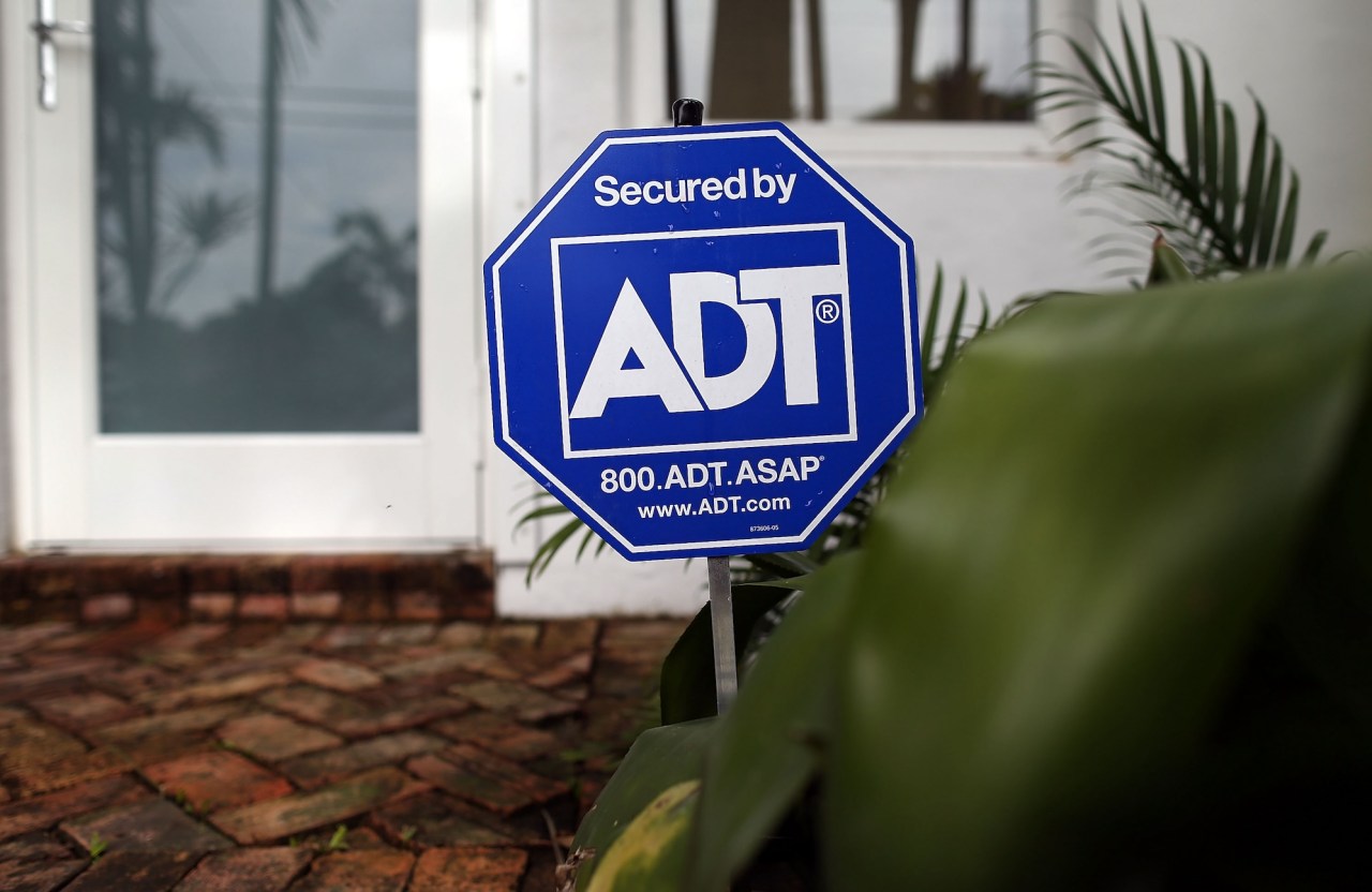 an ADT sign outside someone's house in Miami, Florida