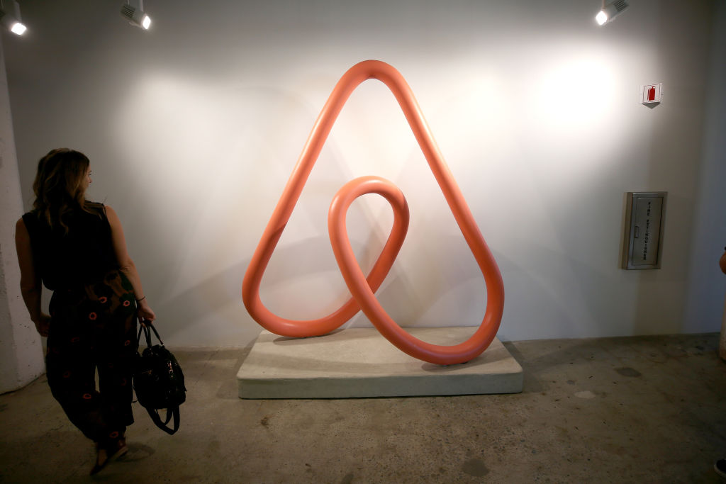 Airbnb signage on display at WIRED25 Work: Inside San Francisco's Most Innovative Workplaces on October 12, 2018 in San Francisco