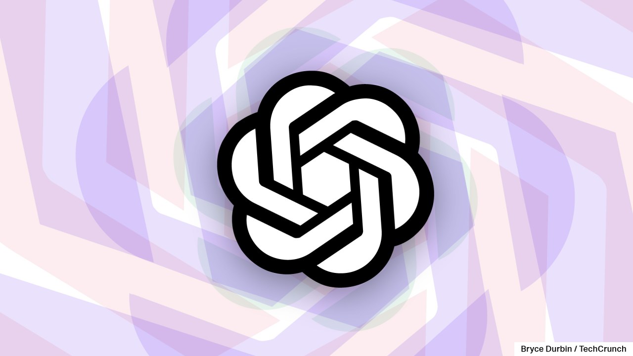 OpenAI logo with spiraling pastel colors (Image Credits: Bryce Durbin / TechCrunch)